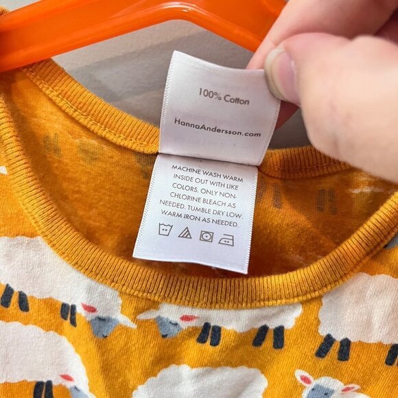 Hanna Andersson Sheep Romper- Size 0-3m - Picture 3 of 5